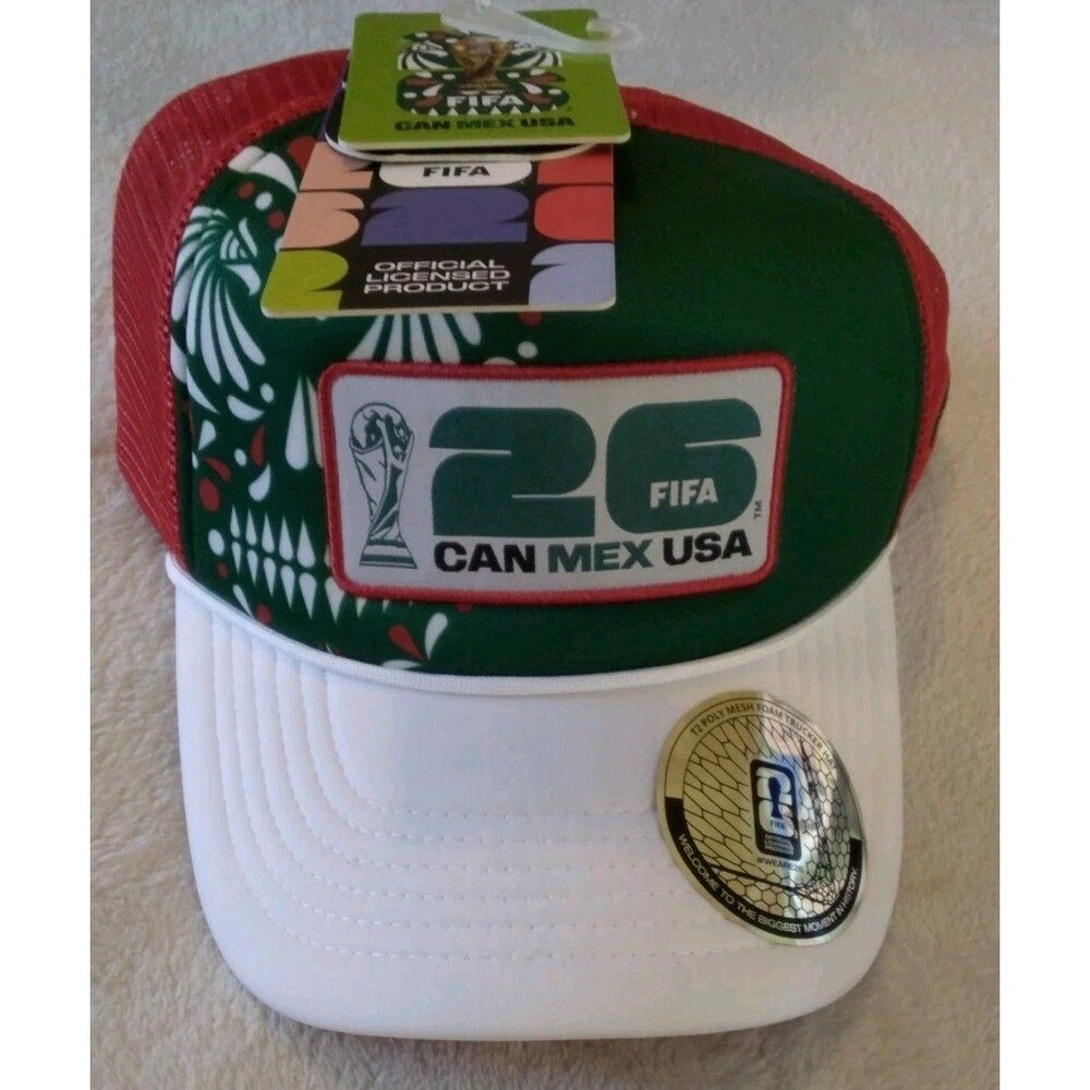 2026 FIFA World Cup Mexico Snapback Trucker Hat Mesh Officially Licensed NWT